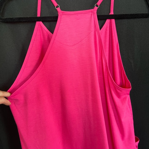 🆕 NWOT Pink Women’s Summer Mini Dress with Pockets – Medium - Picture 7 of 9